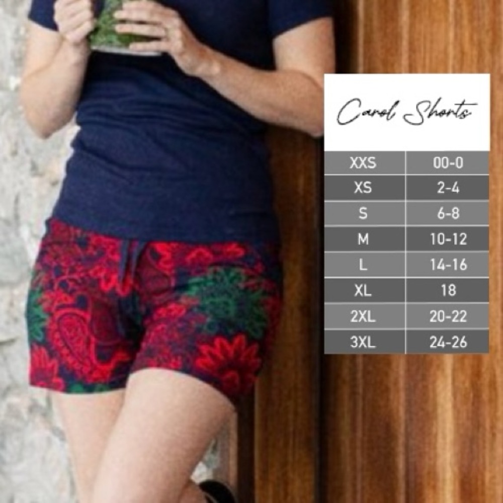 LuLaRoe Dream Collection Carol PJ Shorts w/ Pockets Size Large - Picture 7 of 7
